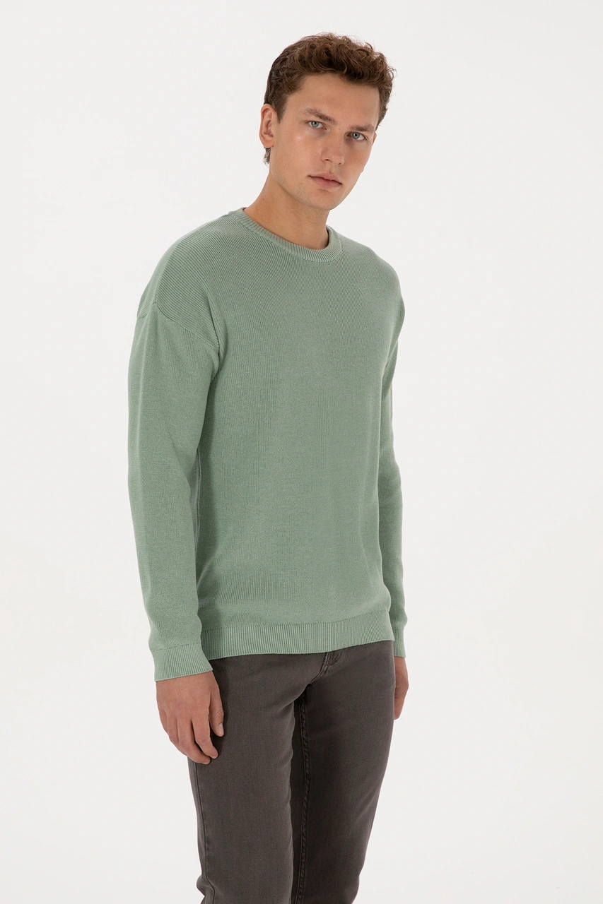 U.S. Polo Assn. U.s. Polo Assn. Erkek Kazak /triko 50313679-vr115 Su Yesılı Melanj