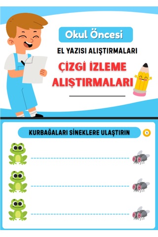 Okul Öncesi Çizgi Alıştırmaları Yaz-sil Kitabı