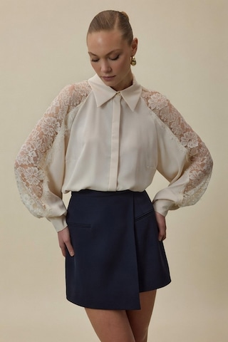 Sateen Talia Şort Etek - Lacivert-137066 Lacivert