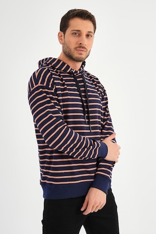 Alexandergardı Çizgili Kapüşonlu Sweatshırt Unx-00242 001