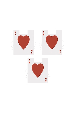 Beistle Kırmızı/beyaz, Casino Parti Malzemeleri, Cadılar Bayramı Ve Tiyatro Kostümleri, Fantasy Magic Land Kostüm Aksesuarları 3 Parça Plastik Kart Takım Yelekler Antrasit