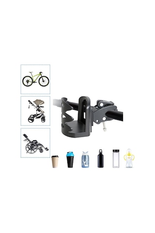 Soulader Pratik Ve Kullanışlı 360 Derece Dönebilen Bebek Arabası Tutacağı Kolay Takılabilir Ve Sağlam Tasarım Siyah