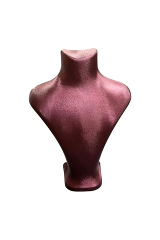 Yerli Üretim Londra Model İmera Deri Kumaş Kırmızı Renk 22/18 Cm Kolye Sergileme Mankeni Çok Renkli