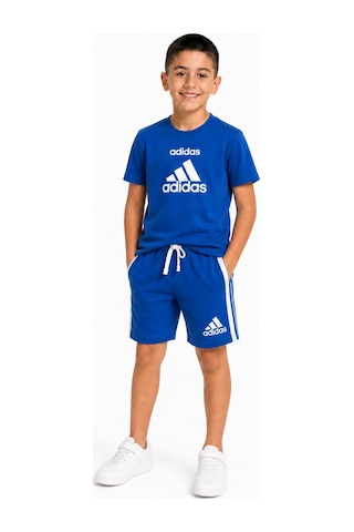 Eray Alp Kids Erkek Çocuk Mavi Tişört Şort Takımı Yazlık Günlük Model