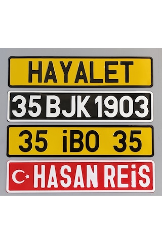 Dekor Plaka,Sari Plaka,Isimli Plaka,Plakalik,Isme Özel Plakalik 135612902