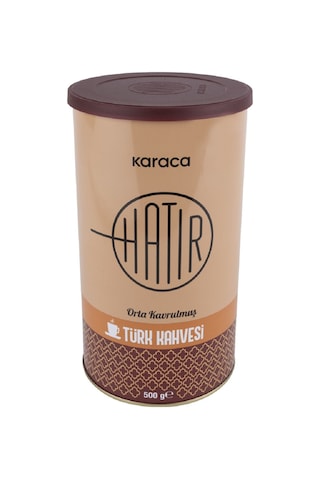 Karaca Hatır Orta Kavrulmuş Türk Kahvesi Teneke Kutu 500 G
