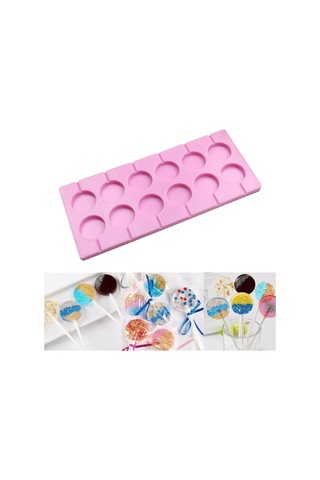 12 Kapasiteli Dıy Silikon Lolipop Çikolata Kalıpları Style 3 Diğer