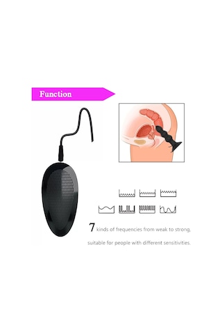 Red Fox Ron Uzaktan Kumandalı Güçlü Titreşimli Boğumlu Vantuzlu Silikon Anal Plug Vibratör