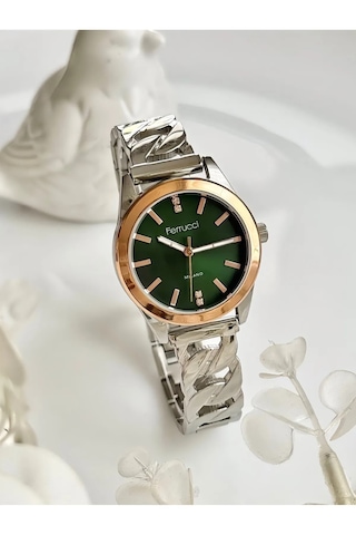 Ferrucci Fc63637 Çelik Tasarım Kadın Kol Saati+bileklik Hediye