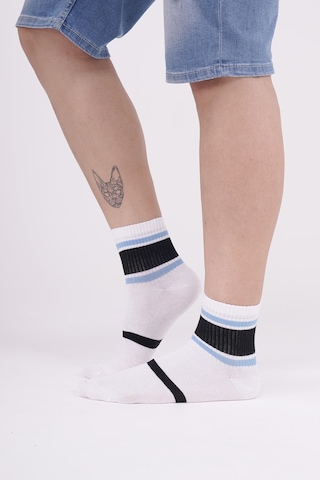 The Socks Company 3 Çift Erkek Beyaz Tenis Çorabı 23SDCR977P Beyaz