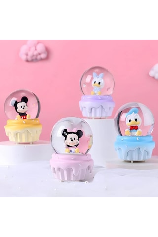 Mickey Mouse Işıklı Kar Küresi 9 Cm Alk3112