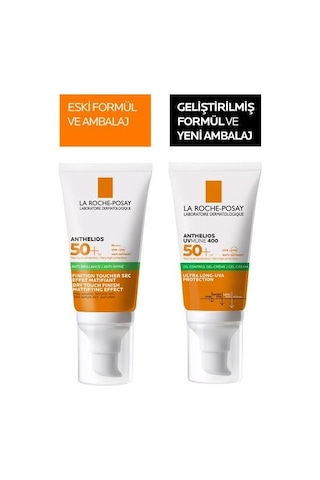 La Roche Posay Anthelios Shine Dry Touch Finish Mattifing Effect Gel Cream SPF50+ 2 x 50 ML