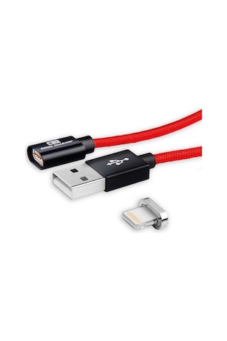 Swiss Charger Apple Uyumlu iOS Lightning Manyetik Uçlu Şarj ve Data Kablosu