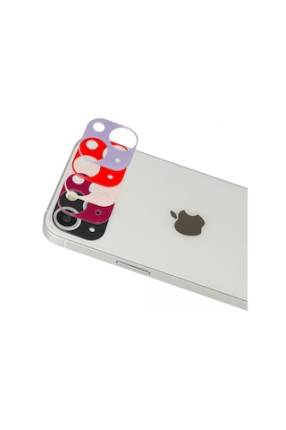 İphone 13 Rainbow Kamera Lens Koruma Cam - Rose Gold