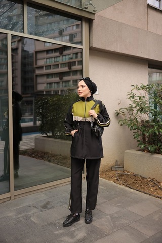 Tesettür Eşofman Takımı Fermuarlı Ikili Takımı Siyah 479 Siyah