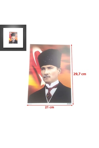 10 Adet Mustafa Kemal Atatürk Poster A4 Poster Ebat: 29,7 Cm X 21 Cm