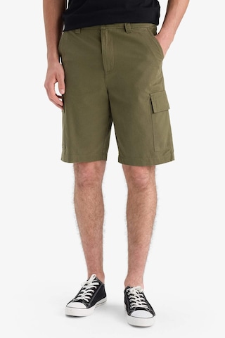 Defacto %100 Pamuk Regular Kargo Cepli Bermuda Şort E1708ax25smkh447 Haki