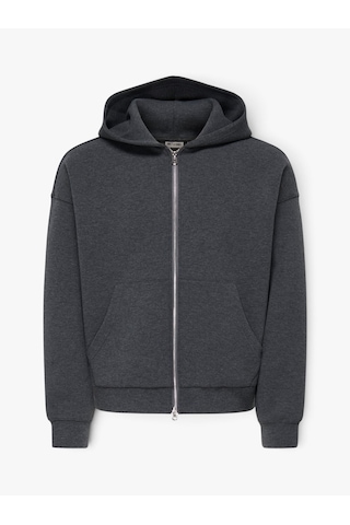 Only & Sons Onsgoyle Boxy Ls Scuba Zıp Hoodıe Noos Erkek Gri Sweatshirt - 22035193