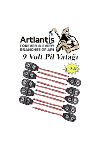 9 Volt Pil Yatağı 10 Adet 9v Pil Yuvası İkili 9v Pil Başlığı Pil Tutucu Okul Hobi Elektrik Deney