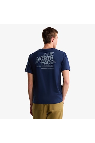 The North Face Mountain Sketch Regular Erkek T-shirt Nf0a8guz8k21 Lacivert