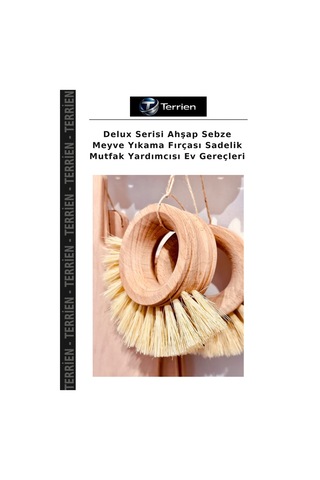 Delux Serisi Ahşap Sebze Meyve Yıkama Fırçası Sadelik Mutfak Yardımcısı Ev Gereçleri