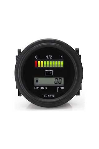 Led Pil Göstergeli Dijital Lcd Saat Ölçer 12v 24v 36v K16487