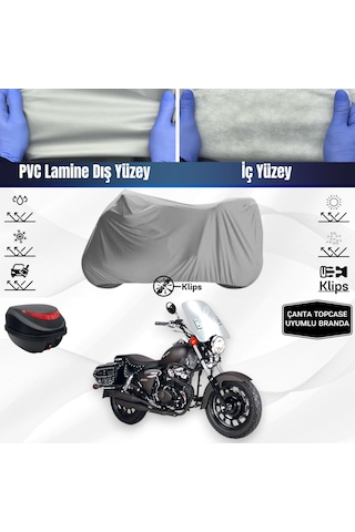 Kuba Superlight 125 Motosiklet Brandası Çanta Topcase Uyumlu Motor Branda
