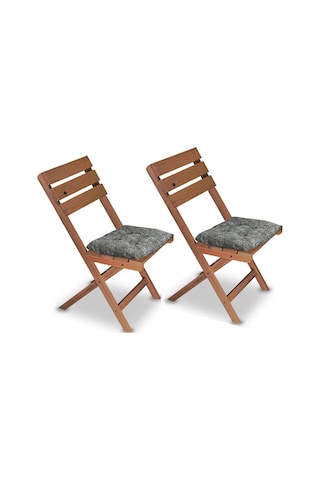 Katlanır Sandalye Ahşap Bahçe Sandalyesi 2 Adet 2204