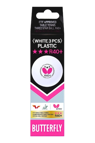 Butterfly 85144s R40+ 3 Yıldız Ittf Onaylı 3lü Masa Tenisi Maç Topu