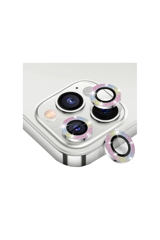 Ally Apple iPhone Uyumlu, 12 Pro Max 3d Metal Çerçeveli Kamera Lens Koruyucu- 5775