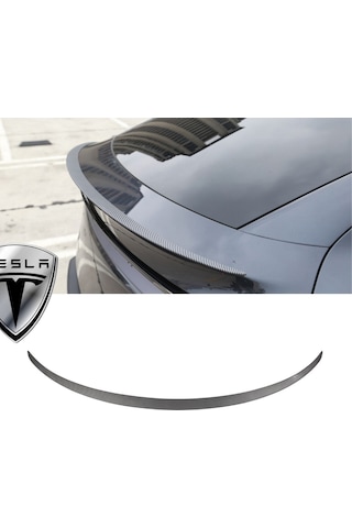 Tesla Juniper Arka Tampon Performance Tip Spoyleri Spoiler - Mat Karbon Kaplama Siyah