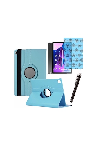 Lenovo Tab M10 Plus Tb 125fu 3 Nesil Uyumlu Kılıf Ekran Koruyucu Ve Kalem Set Dönerli Kılıf