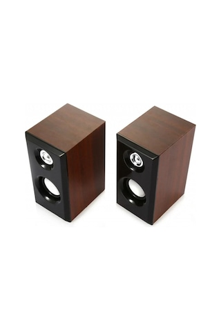 C-8003 Usb Ahşap Desen Pc Hoparlör Subwoofer Ses Sistemi