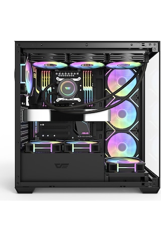 Aıgo Darkflash Ds900 750w 80+ Usb3.0 4x12cm Fan Temperlı Cam Sıyah Atx Oyuncu Kasası