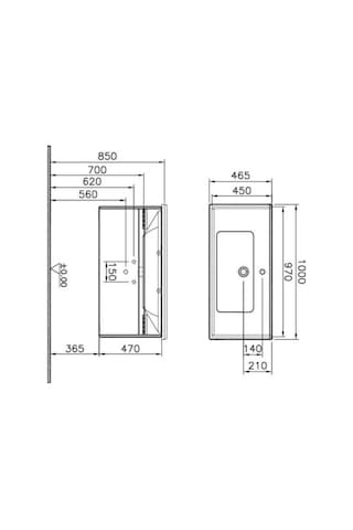 VitrA S50 100 Cm Lavabo Dolabı Koyu Meşe 54744 Meşe