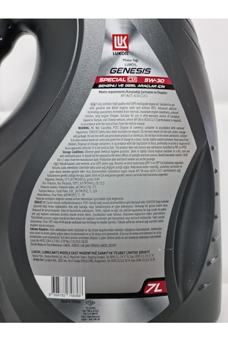 Lukoıl Genesıs Specıal C3X 5W30 Motor Yağı 7 L