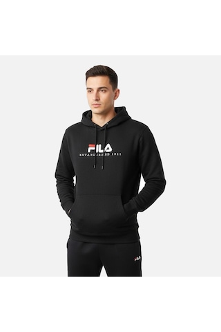Siyah Fila Unısex Günlük Sweatshirt Valsera Logo Hoodie Fau0227.80010 Siyah