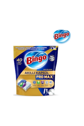 Bingo Akıllı Kapsül Pro Max Bulaşık Makinesi Deterjanı 40 Tablet