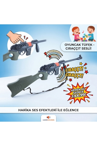Oyuncak Tüfek Jaguar Cırcır Sesli 70 Cm Diğer
