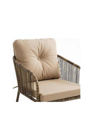 Capri Swing Artemis Üçlü Rattan Balkon Bahçe Takımı Kahve Diğer