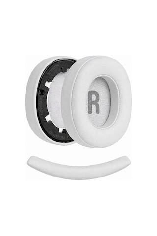 Novstrap Jbl Tune 700bt 710bt 720bt 750btnc 760nc 770nc İle Uyumlu Yedek Kulaklık Pedi Süngeri + Kafa Bandı Seti Beyaz