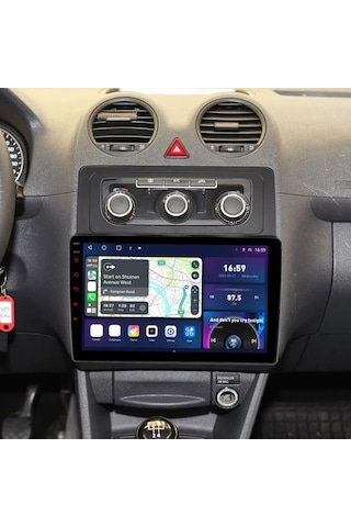 Volkswagen Caddy Dijital Klima Android Multimedya Sistemi 4-64 Cadence R18 2004-2015 Ön Kayıt Kamera li 9"