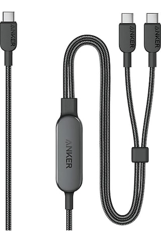 Anker 140w 2-in-1 Usb-c To Usb-c Şarj Kablosu Siyah