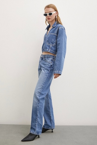 Never More Beş Cepli Yülsel Bel Regular Fit Jean Mavi Mavi