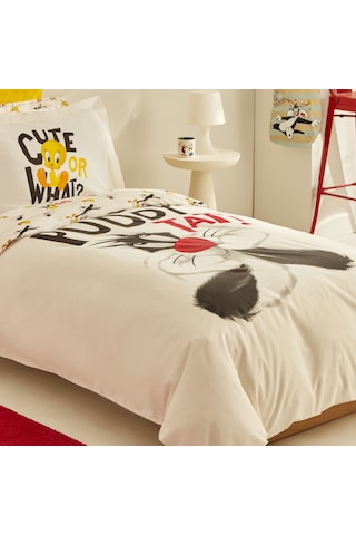 Karaca Home Looney Tunes Best Friends Tek Kişilik Nevresim Takımı Beyaz