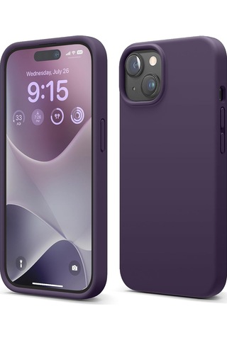 Apple Uyumlu iPhone 15 İle Telefon Kılıfı Kadife Iç Yüzey Soft Tasarım Lansman Kılıf Açık Pembe