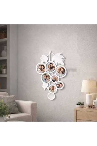 Üzüm Salkımı 8li Resim Çerçevesi Renk Seçenekli Çerçeve 40 Cm Dir.no 89