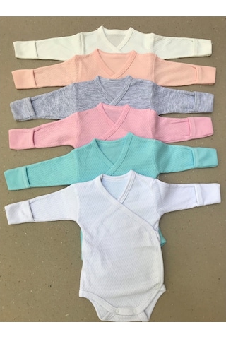 Özdemirlitekstil Bebelino Çıtçıtlı Badi Kruvaze (6 Li Paket) Çok Renkli