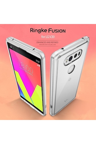 Ringke Fusion V20 İle Uyumlu Kılıf Crystal Clear