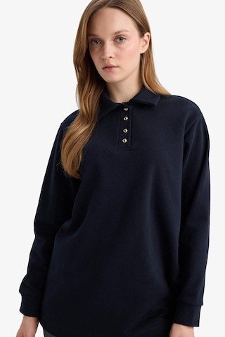 Defacto Regular Fit Polo Yaka Uzun Kollu Sweatshirt Tunik G6613ax25wnnv173 Lacivert-nv173